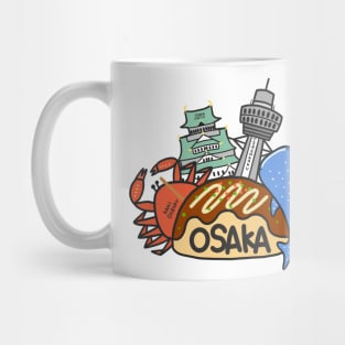 OSAKA Love Japan Osaka Logo Cute Funny Art Takoyaki Mug